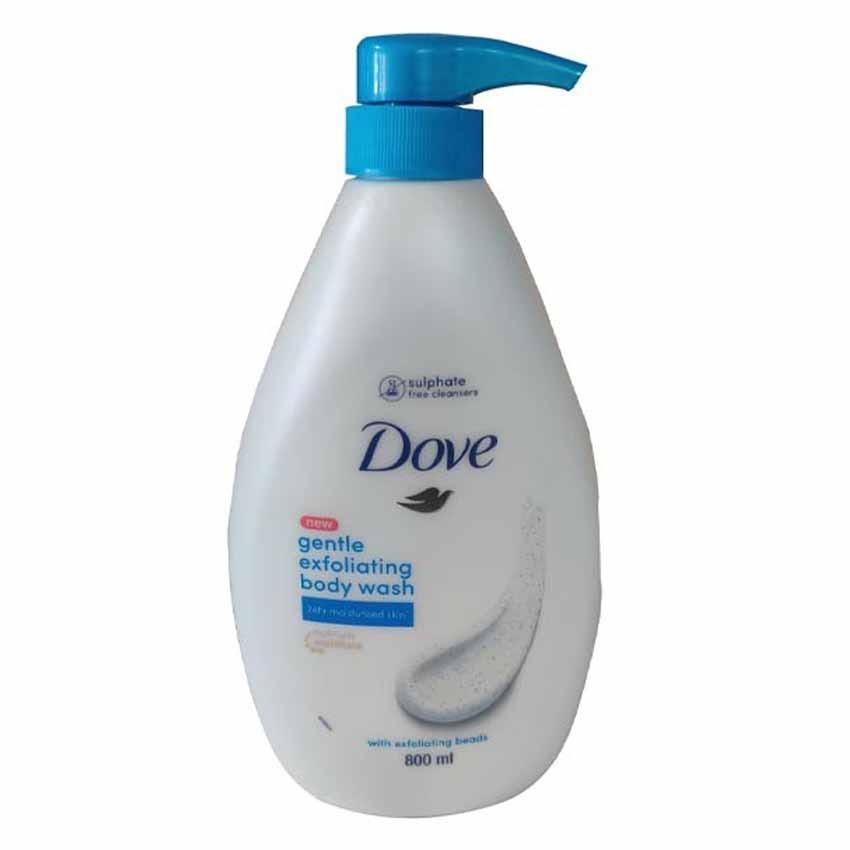 Dove Body Wash  - Bottle of 800ml - Gentle Exfoliating - P/C * 4548