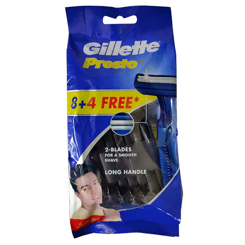 Gillette Presto Disposable Razor -  Pouch Pack of 12N - P/C * 4576