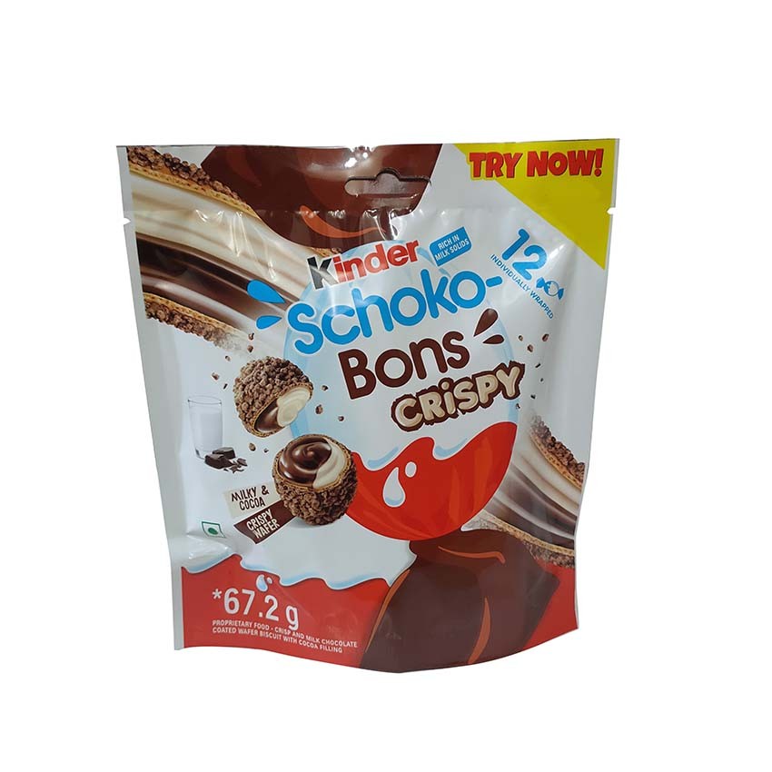 Ferrero Kinder Schoko Bons Crispy - Pack of 67.2g - Milky & Cocoa - P/C - 5140